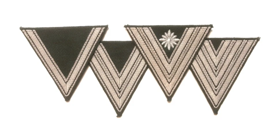 WWII GERMAN LUFTWAFFE REPRODUCTION HBT CHEVRONS WITH ORIGINAL TRESSE AND THREAD - Image 1 of 1
