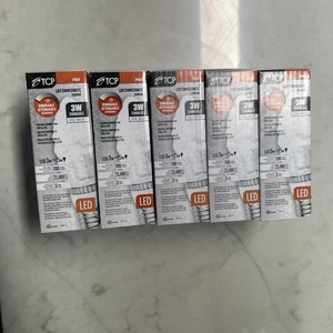 TCP LDCF3WH35K Candle Led Light Bulb, 3watt, E12, 120V, Torpedo Tip Dimmable - Picture 1 of 7