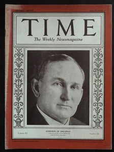Time Magazine June 25, 1928 Senator Joseph Robinson, Complete Magazine - Picture 1 of 1