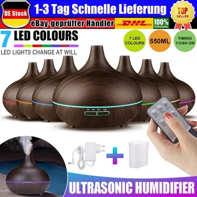 550ML Ultraschall Luftbefeuchter Aroma Diffuser Diffusor Humidifier 7 LED Licht - Bild 1 von 4