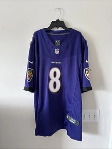 Camiseta deportiva para hombre Lamar Jackson #8 Baltimore Ravens Game Limited púrpura - talla XL - Imagen 1 de 5