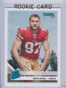 NICK BOSA RATED ROOKIE CARD 2019 Donruss RC Football SAN FRANCISCO 49ERS - Picture 1 of 2