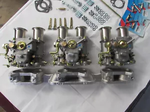 Suit Ford 250 2V - New Triple WEBER 45 DCOE Carburettor Set - Picture 1 of 9