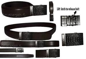 Man's belt, 1X Large Size Genuine leather belt, New Automatic Lock Dress belt - Picture 1 of 12