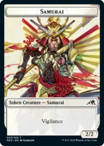 x4 Samurai NEO MTG 3/19 TOKEN M/NM 4x - Picture 1 of 1