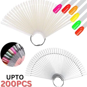 White Nail Swatch Sticks with Ring for Nail Art Polish Display and Home DIY AUS - Picture 1 of 10