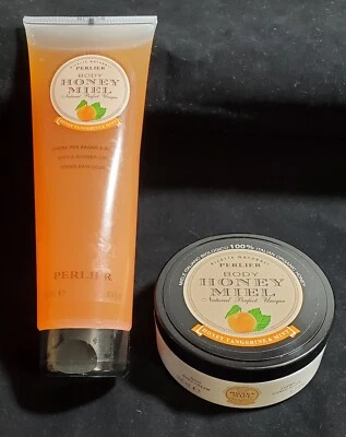 Perlier Honey Miel Tangerine Mint Bath/Show. Cream+ Body Cream New/Sealed - Image 1 of 3