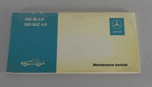 Folleto de mantenimiento Mercedes-Benz R107 / C107 sin entradas desde 06/1972 - Imagen 1 de 3