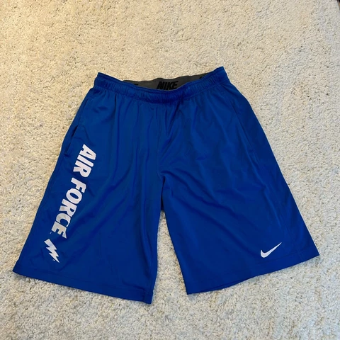 Nike Air Force Dr-Fit Mens Small Royal Blue Nike Athletic Shorts Breathable Cover