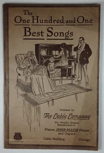 1910's Cable Company 101 Best Antique Songs Book Piano Compilation 17th Edition - Picture 1 of 11