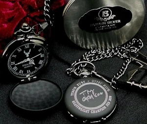 Reloj de Bolsillo Personalizado Firmado TYSON FURY REY GITANO Regalos Regalo Autografiado - Imagen 1 de 2