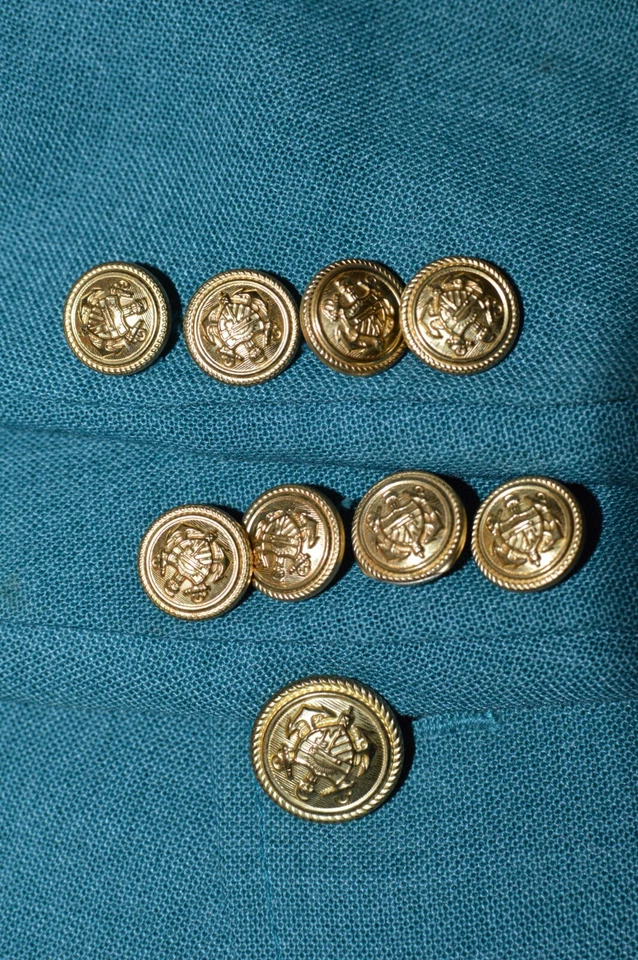 42L земли конец мужской зеленый редкая винтажный хопсак гольф блейзер куртка золотой пуговицы - Изображение 1 из 4