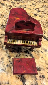 Vintage 1950s Grand PIANO and BENCH plastic DOLLHOUSE FURNITURE - Picture 1 of 4