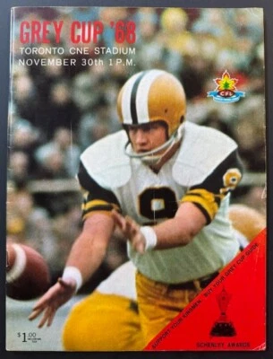 1968 Grey Cup Program Ottawa Rough Riders Calgary Stampeders Vic Washington Vtg - Image 1 of 4