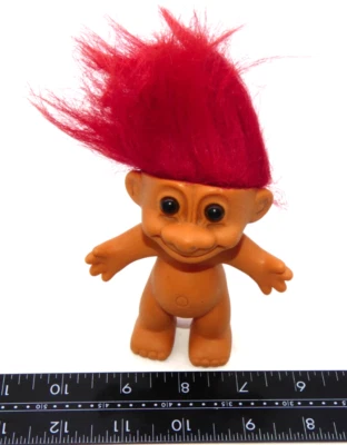 Figura de juguete muñeca troll pelo rojo vintage años 90 desnudo Russ Foto 1 de 4