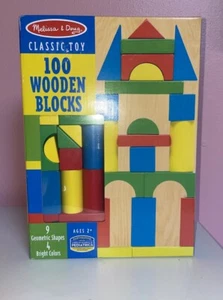 Melissa & Doug Toy Wooden Building Blocks - 100pc New - Picture 1 of 4
