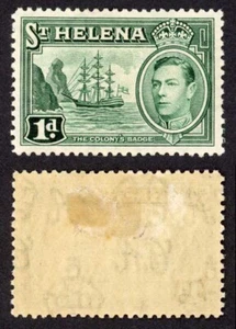 St Helena SG132 KGVI 1d Green M/M (hinge remainder) Cat 14 pounds - Picture 1 of 1