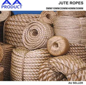 Sisal Rope Natural Jute Hemp Manila Twine Cord Thick 5 10 20 40 50mm Craft - Picture 1 of 15