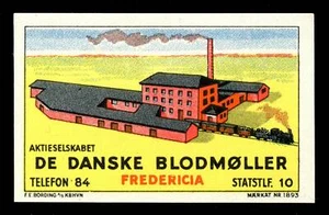 Denmark Poster Stamp - Advert. De Danske Blodmøller (Feed Mill) - Mærkat #1893 - Picture 1 of 1