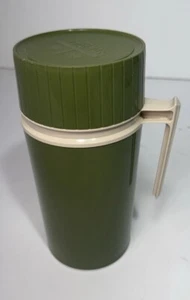 Thermos pinta verde avocado King Seeley plastica nucleo vetro modello 7202 vintage - Foto 1 di 11