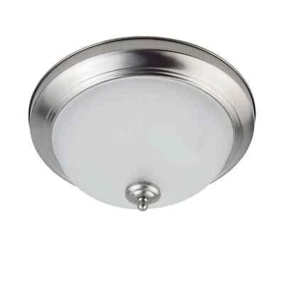 Thomas Lighting Ceiling Fixture 13" Wide LED Flush Mount SILVER BRUSHED NICKLE - Image 1 of 4