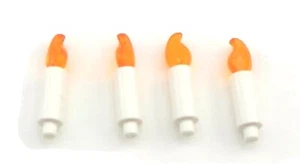 4x Lego Candle plus Flame - Castle Pirates - New Pieces 37775 37762 - Picture 1 of 2
