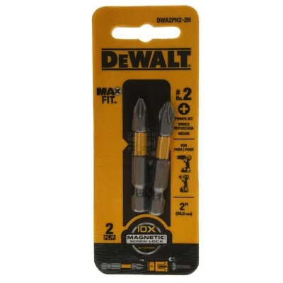 DeWALT DWA2PH2-2H PH2 / #2 Phillips MAX FIT Bit Tips, 2" Length, 2-Pack - Image 1 of 4