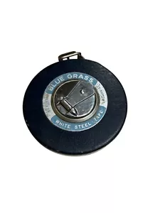 VTG Blue Grass 50 Ft White Steel Tape Measure Tool Wind Up USA Round T5-BG750WT - Picture 1 of 4