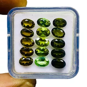 VVS 15 Pcs Natural Multi Tourmaline 6x4mm Oval Cut Loose Gemstones Lot 6.77 Cts - Picture 1 of 8