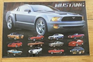 2004 Mustang Timeline Poster- 1965- 2005 Mustang/Shelby - Picture 1 of 1
