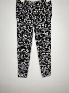 Stella McCartney Black White Skinny Leg Pant Trouser Size 28 Zipper Ankle - Picture 1 of 10