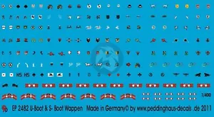 Peddinghaus 1/400 German U-Boat Submarine and E-Boat (S-Boat) Markings WWII 2482 - Bild 1 von 1