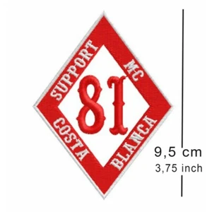 49 Hells Angels Support 81 Diamond Costa Blanca parche rockero parche - Imagen 1 de 1