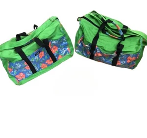 Tote Bag Accessory Works SET Beach Bag Pool Bag Outer Pockets Adjustable - Picture 1 of 8
