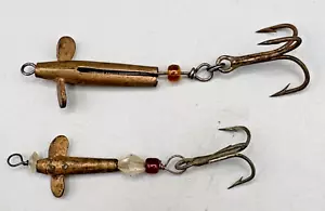 Señuelos Minnow de latón vintage Aho Devon (par) - Imagen 1 de 2