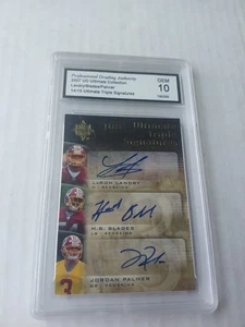 2007 UD Ultimate Triple Signature LANDRY/BLADES/PALMER/ Auto /15 PGA 10 REDSKINS - Picture 1 of 2