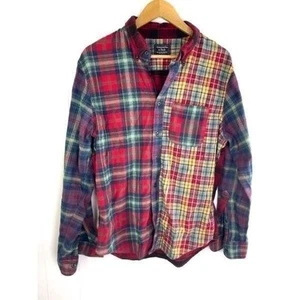 Mezcla de franela parcheada para mujer Abercrombie & Fitch a juego suave talla L - Imagen 1 de 8