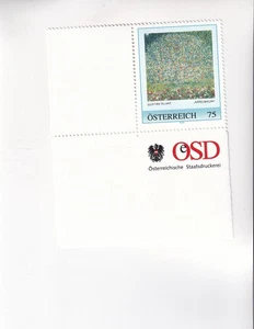 ÖSTERREICH Briefmarke PM Kunst GUSTAV KLIMT APFELBAUM Randstück - Postfrisch - Bild 1 von 1