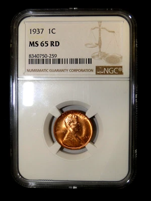 1937 LINCOLN WHEAT CENT MS 63 RD - Image 1 of 2