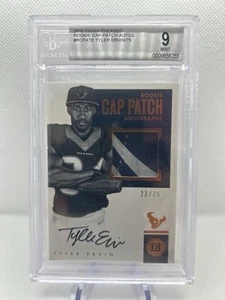 2016 PANINI ENCASED ROOKIE CAP PATCH AUTO 10 Rookie RC /75 NFL Texans BGS 9 - Picture 1 of 3