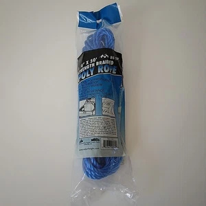 Corda poli intrecciata Big Top 1/4" × 50" resistenza - polipropilene - blu - nuova con scatola NOS - Foto 1 di 9
