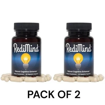 2 Packs RediMind Natural Cognitive Enhancer Capsules For Cognition And Focus