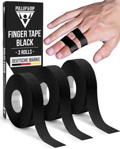 Finger Tape Sports Extra Strong Adhesive, 3 Rolls Athletic 3 Rolls, Black - Picture 1 of 7