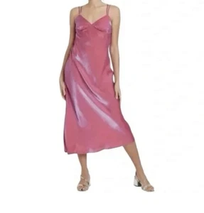 NWT Wild Fable Target IRIDESCENT MAXI SLIP DRESS Med PINK BLUE Valentine's Day - Picture 1 of 8