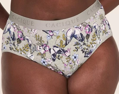 NUEVO CON ETIQUETAS - Calzoncillos Lane Bryant Gris Floral Mariposas Talla 18/20 Minorista: $13.50 Foto 1 de 3