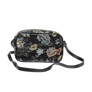 Massimo Dutti, Umhängetasche, Damen, Leder, Schwarz/Mehrfarbig, Blumen, 5 #Rh9 - Bild 1 von 6