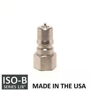 Tubo idraulico ISO-B 1/8" tappo sgancio rapido acciaio inox ISO 7241-1 B - Foto 1 di 1
