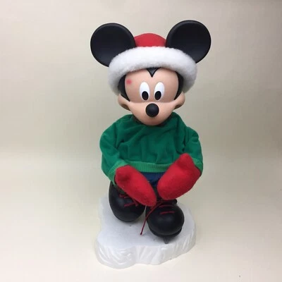 VTG 1998 Santa’s Best Mickey Unlimited Animated Ice Skating Mickey Mouse 18” - Image 1 of 4