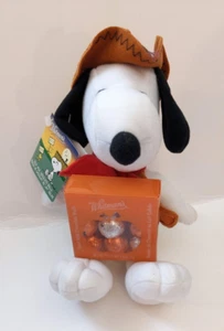 NWT Peanuts Halloween SNOOPY Plush Cowboy Sheriff Costume Whitmans Chocolate 6" - Picture 1 of 7