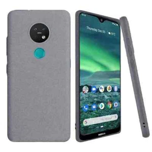 Sandstone Matte Soft Rubber TPU Back Rubber Case Cover For Nokia 7.2 Nokia 6.2 - Picture 1 of 6